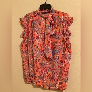 NY&C Pink Top with Paisley print. Size XXL